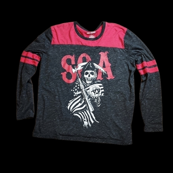 SOA Reaper XL 2016 shirt L/S Red and Black - Picture 6 of 11